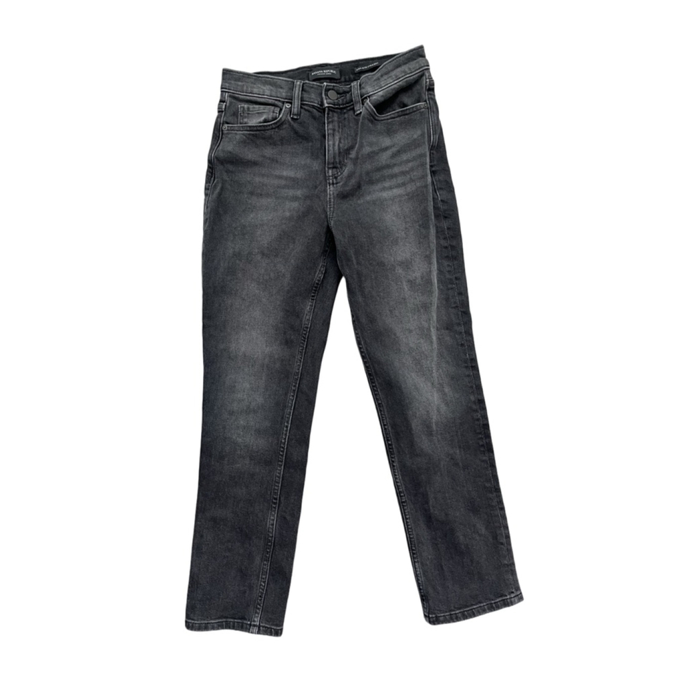 Banana Republic Black High Rise Straight Jeans Size 26